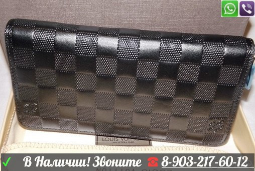 Кошелек Louis Vuitton Zippy Infini клатч Черный Мужской - фото 3 - id-p99195115