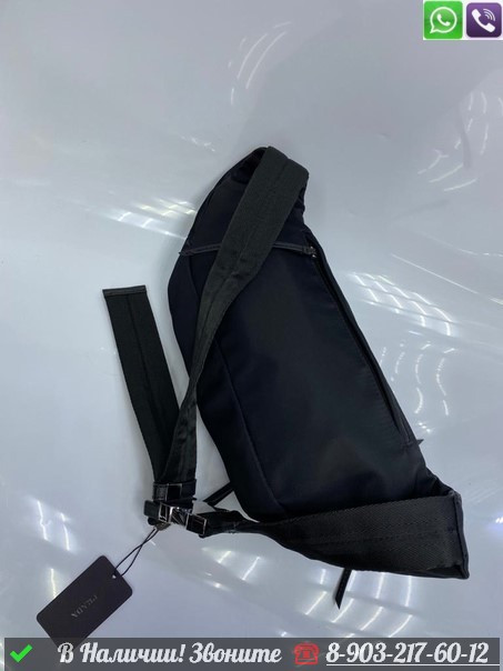 Поясная сумка Prada черная - фото 2 - id-p99213281
