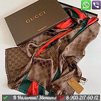 Палантин Gucci GG кашемировый с полоской Web