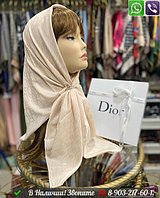 Платок Dior Oblique шелковый Бежевый
