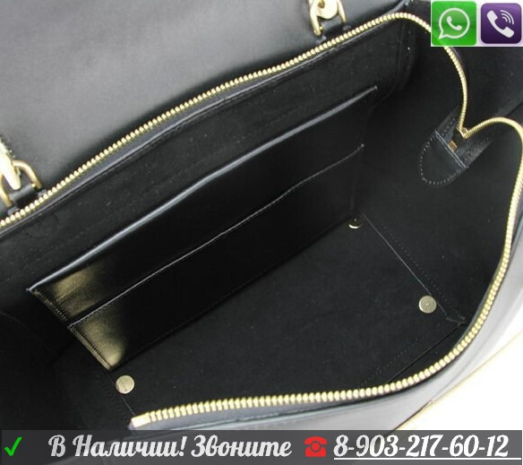 Сумка Celine Belt кожаная черная - фото 5 - id-p99195172