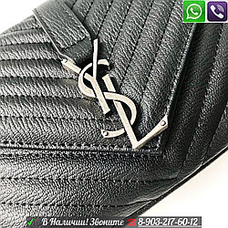 Красная Сумка YSL Yves Saint Laurent Monogram Chevron