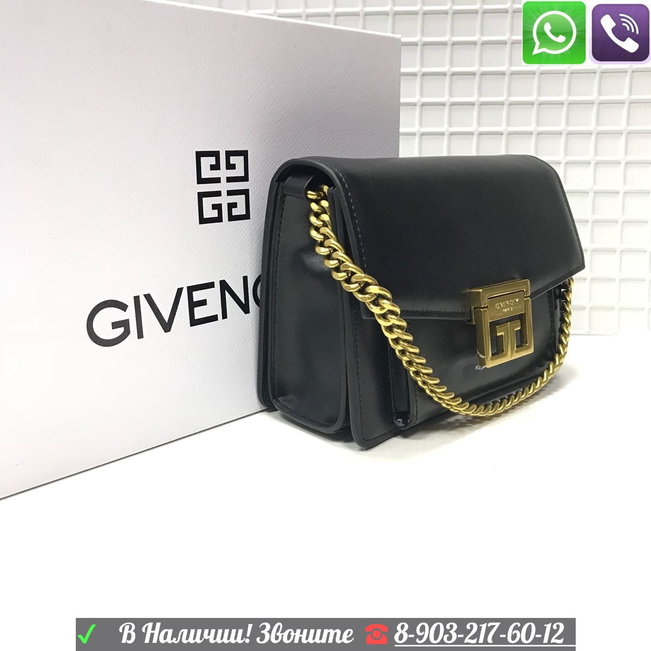 Сумка Клатч Givenchy GV3 Живанши Черная Матовая Сумка - фото 8 - id-p99196139
