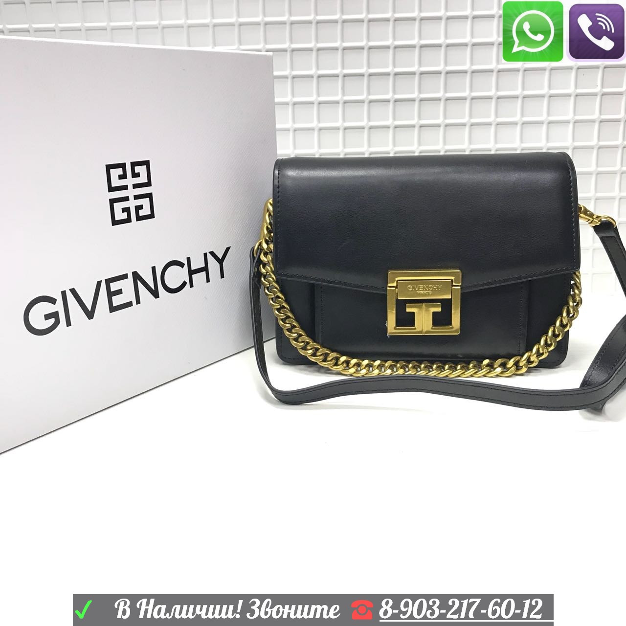 Сумка Клатч Givenchy GV3 Живанши Черная Матовая Сумка - фото 10 - id-p99196139