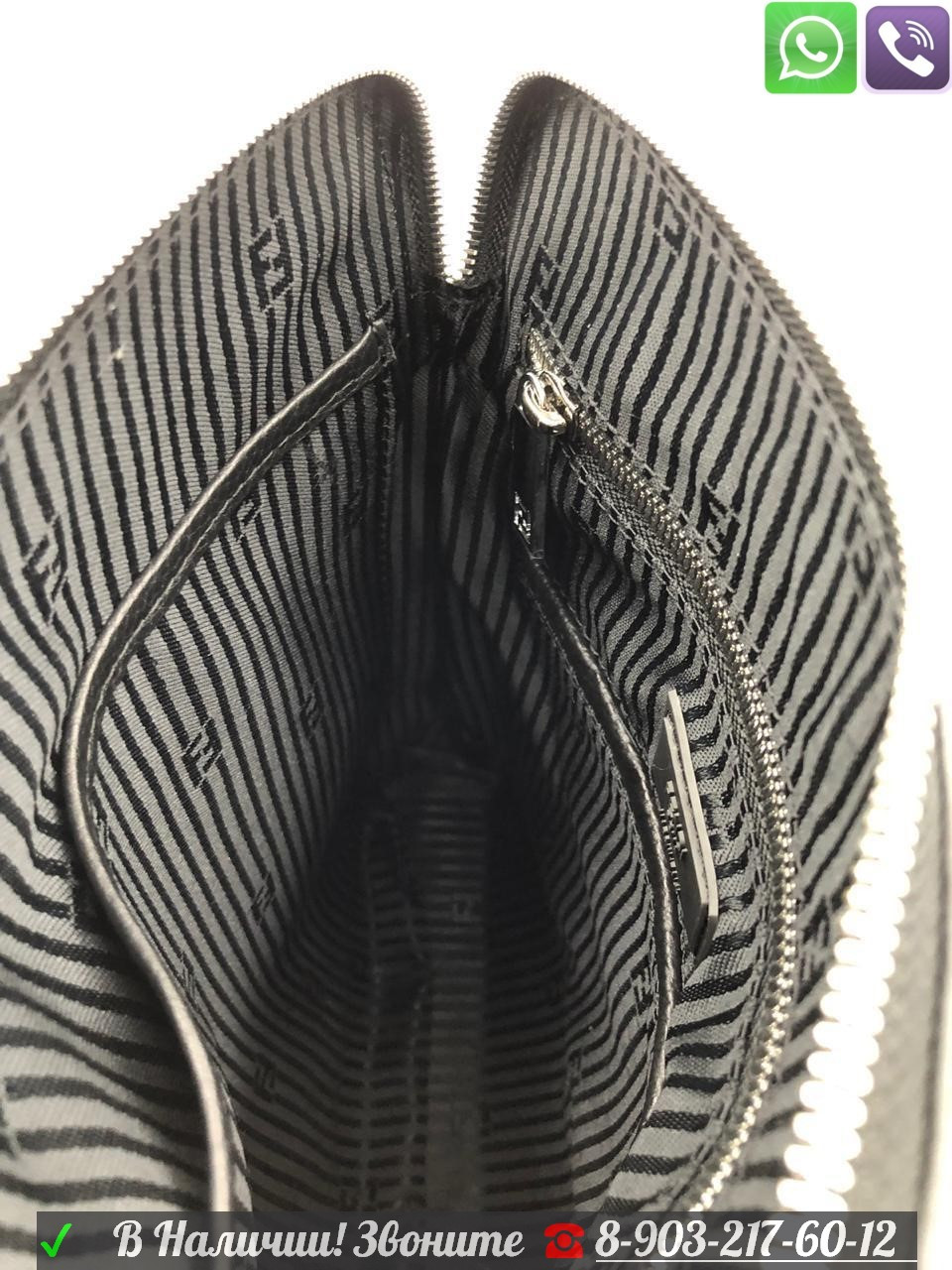 Сумка FENDI Фенди мужской портфель черный - фото 5 - id-p99198976