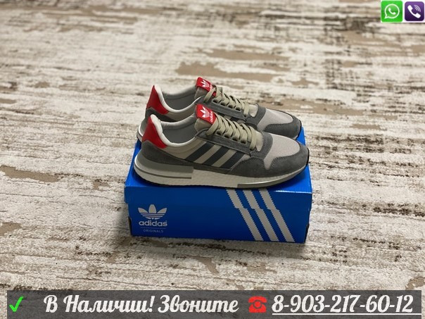 Кроссовки Adidas ZX 500 мужские серые - фото 6 - id-p99205578