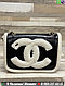 Сумка Chanel Шанель Черная с белым меховым знаком, фото 6