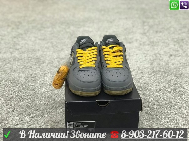 Кроссовки Nike Air Force мужские серые - фото 7 - id-p99205607