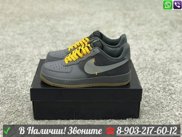 Кроссовки Nike Air Force мужские серые - фото 8 - id-p99205607