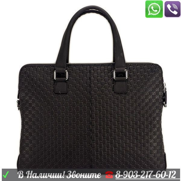 Черный Портфель Gucci Signature мужская сумка Gucci под документы ноутбук - фото 3 - id-p99197126