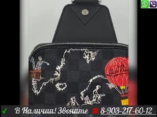 Сумка слинг Louis Vuitton Avenue Sling с рисунком - фото 5 - id-p99204681