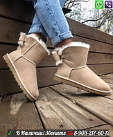 Угги UGG Mini Classic с бантом Бежевый