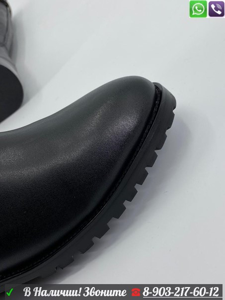 Сапоги Christian Dior Empreinte кожаные черные - фото 6 - id-p99211431