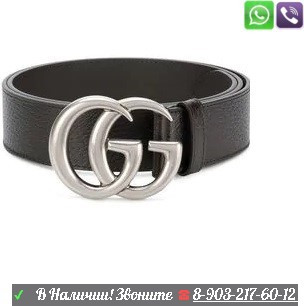 Черный Ремень Gucci с пряжкой серебро - фото 6 - id-p99197175