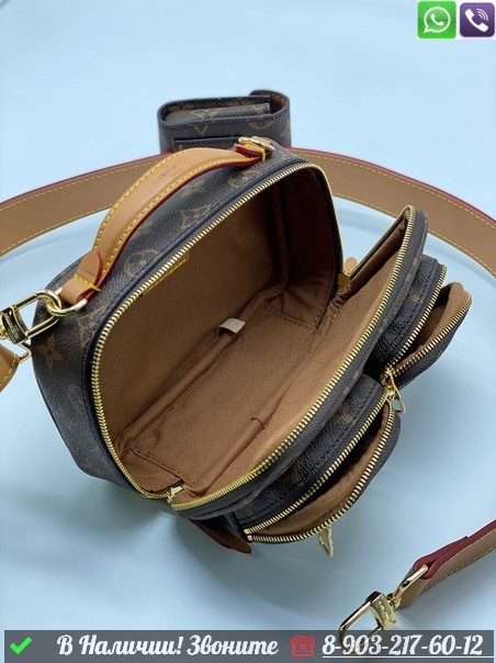 Сумка Louis Vuitton Utility Crossbody коричневая - фото 4 - id-p99215335