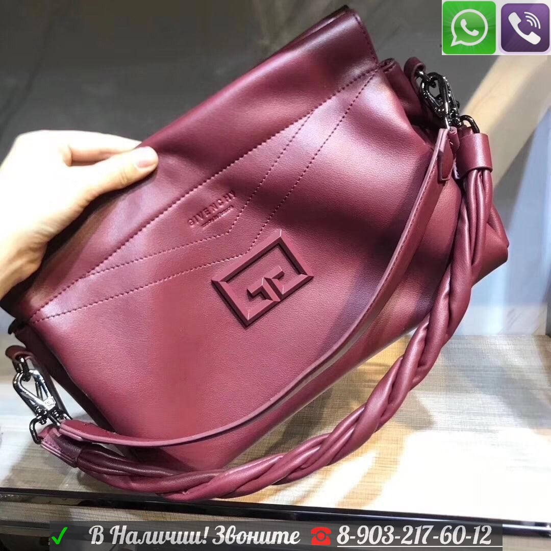 Сумка GIVENCHY Double G Живанши Черная Бордовый, фото 1