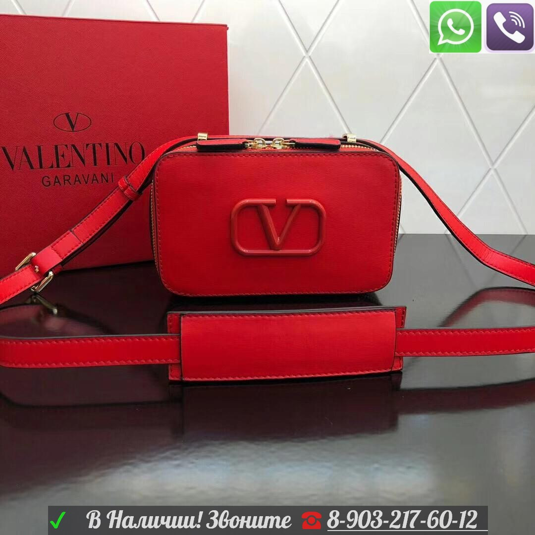 Valentino сумка прямоугольная с буквой V - фото 4 - id-p99199073