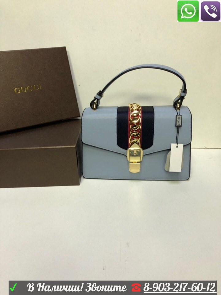 Сумка Gucci Sylvie Top Handle Гучи Gucci Клатч - фото 6 - id-p99195314