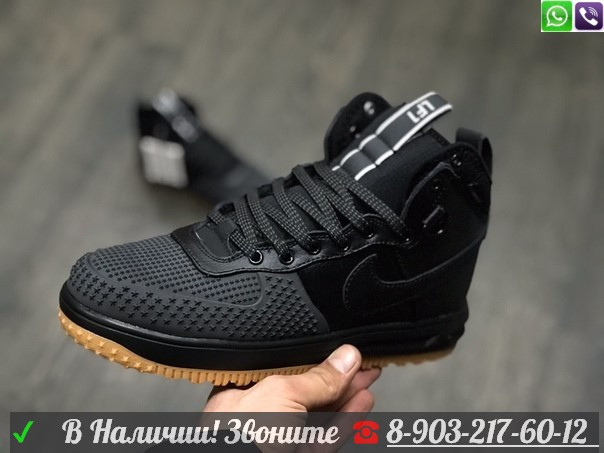 Кроссовки Nike Lunar Force 1 Duckboot черные - фото 2 - id-p99205701