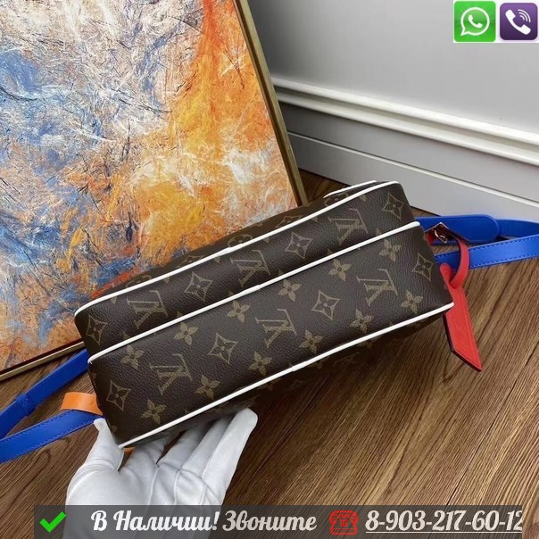 Сумка мессенджер Louis Vuitton Nile LV x NBA коричневая - фото 5 - id-p99213462