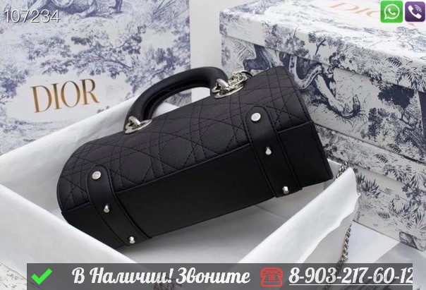 Сумка Dior кожаная черная - фото 4 - id-p99213463