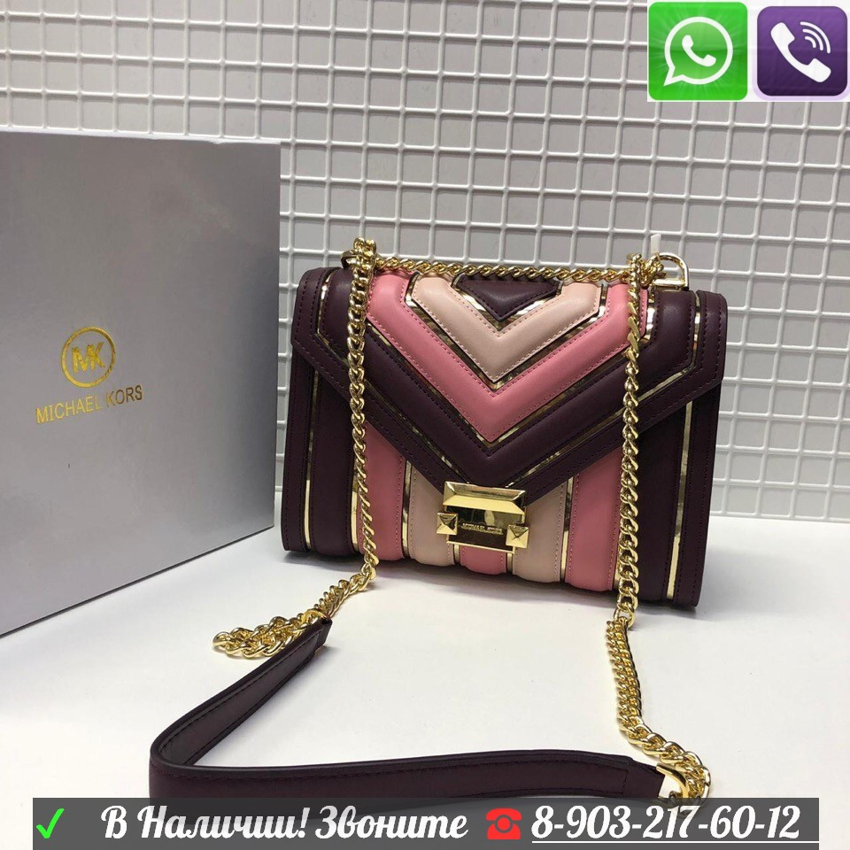 Сумка Michael Kors MK Whitney Oxblood Multi Серый - фото 4 - id-p99198226