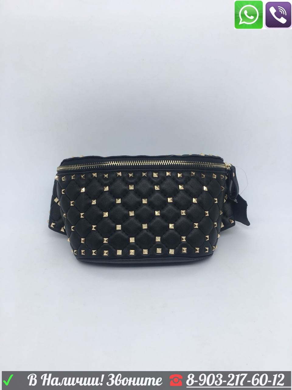 Сумка на пояс Valentino Rockstud поясная Валентино Клатч Барсетка - фото 9 - id-p99196285