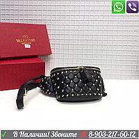 Поясная Valentino Rockstud Spike Валентино Сумка на пояс Клатч