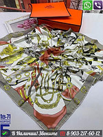 Платок Hermes шелковый с абстрактным принтом