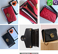 Сумка Gucci GG Marmont Черный Клатч Кошелек Gucci