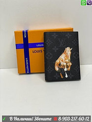 Обложка на паспорт Louis Vuitton Луи Витон Том и Джери Черный