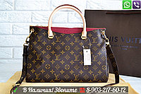 Сумка Louis Vuitton Pallas с кожаной вставкой