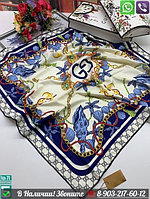 Платок Gucci с морским мотивом Синий