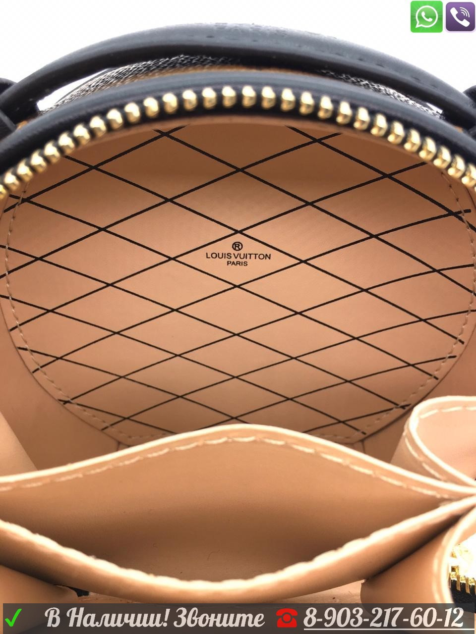 Круглый клатч Louis Vuitton Petite Boite Chapeau - фото 4 - id-p99199165