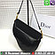 Черная Сумка Dior Saddle Диор клатч Замшевый, фото 5