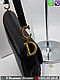 Черная Сумка Dior Saddle Диор клатч Замшевый, фото 7