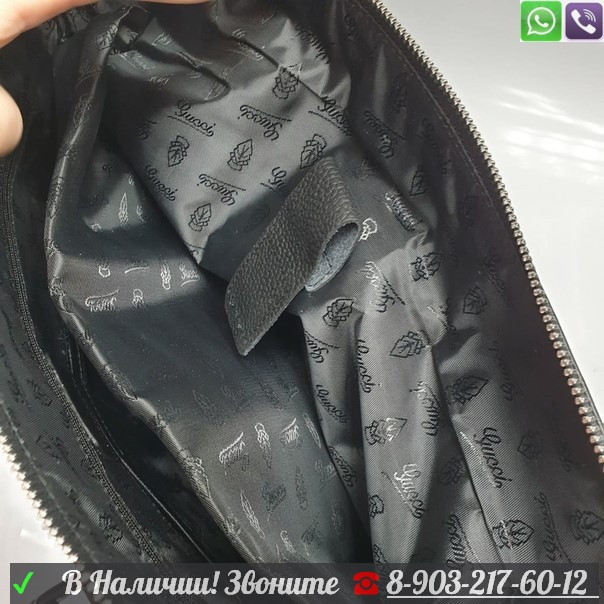 Портфель Gucci GG мужской черный - фото 6 - id-p99200088