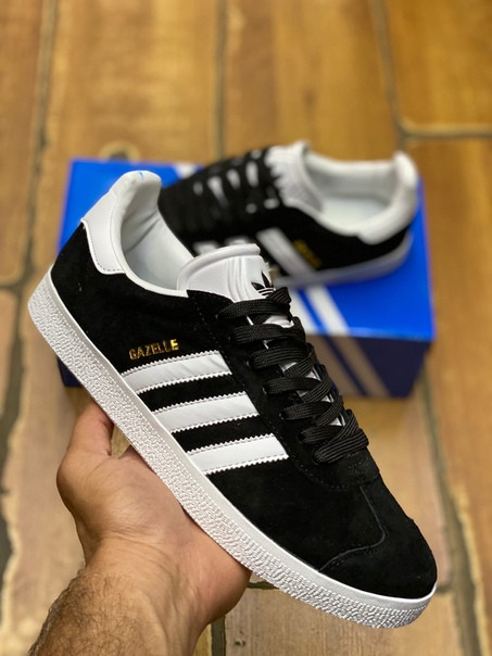 Кроссовки Adidas Gazelle черные - фото 2 - id-p99205777