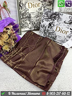 Платок Dior Oblique с бахромой
