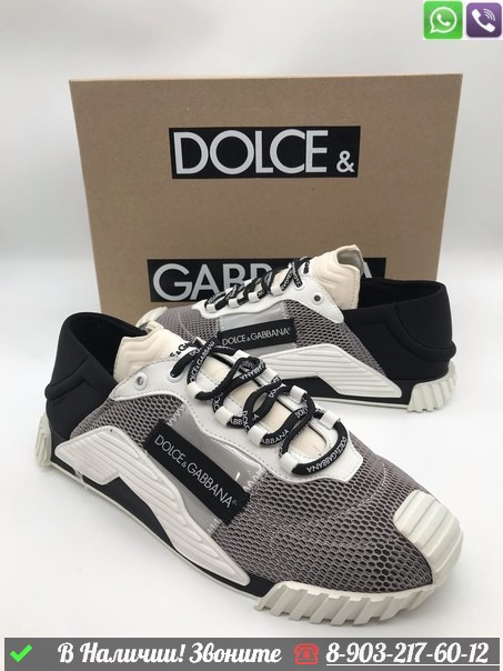 Кеды Dolce & Gabbana NS1 серые - фото 1 - id-p99214482