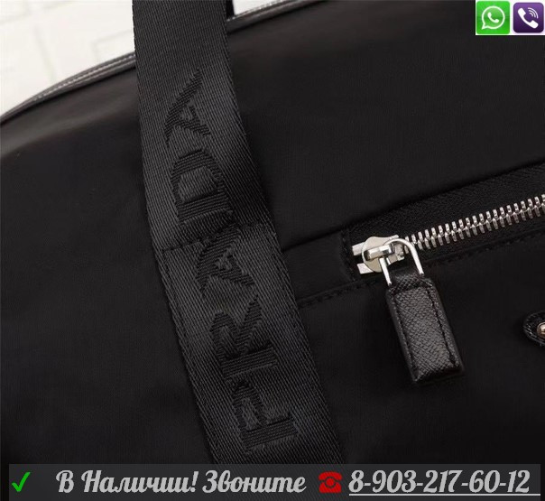 Дорожная сумка Prada черная тканевая - фото 5 - id-p99204863