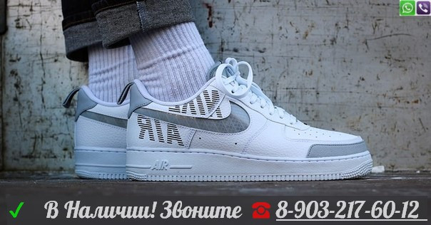 Кроссовки Nike Air Force One 1 Black Черный - фото 3 - id-p99202966