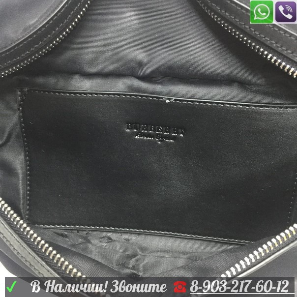 Поясная сумка Burberry черная - фото 5 - id-p99207736