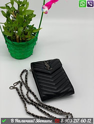 Сумка для телефона Saint Laurent черная