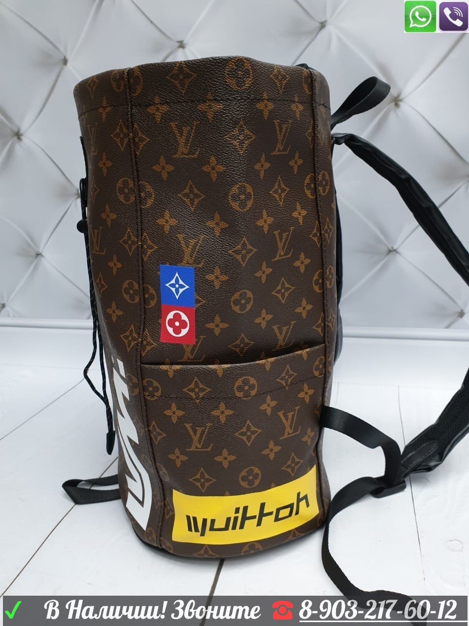 Рюкзак Louis Vuitton Monogram Macassar коричневый - фото 8 - id-p99199196