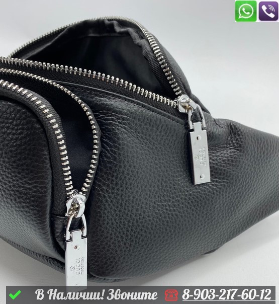 Поясная сумка Gucci черная - фото 10 - id-p99215475