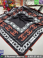 Платок Chanel шелковый с логотипом бренда