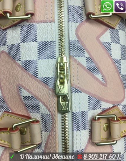 Сумка Белая Louis Vuitton Speedy Ballerine Azur Розовая 30 - фото 2 - id-p99195415