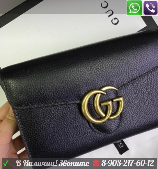 Сумка Gucci Marmont GG Chain Кошелек Клатч на цепочке - фото 8 - id-p99195422
