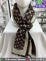 Монограмма рнегі бар кашемирден жасалған Louis Vuitton шарфы Коричневый